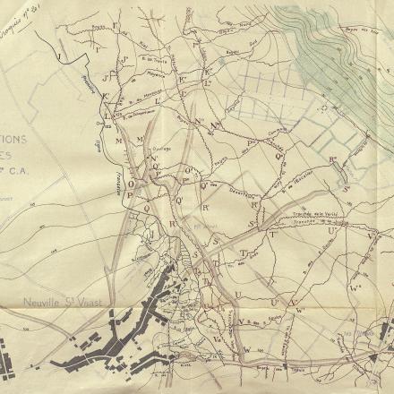 Area di Neuville St.Vaast: posizioni nemiche davanti al 3° corpo d'armata