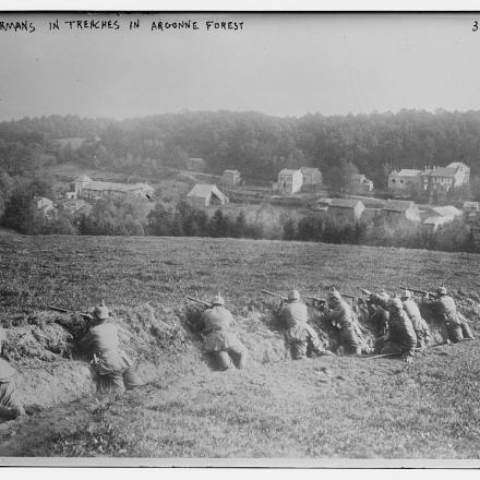 Tedeschi in trincea nei pressi della foresta dell'Argonne