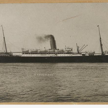 La SS Euripide, una delle prime navi a salpare da Sidney  con le truppe destinate al fronte. © State Library of South Australia - S.S. Euripides SRG 435_1_276