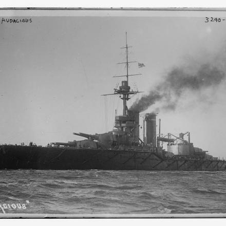 La corazzata HMS Audacious. © Congress Library pnp_ggbain.17766
