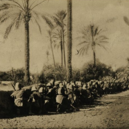 Guerra italo turca. Il nemico in vista nell'oasi infida di Sciarra_sciat. (1911-1915)_Museo Centrale del Risorgimento di Roma
