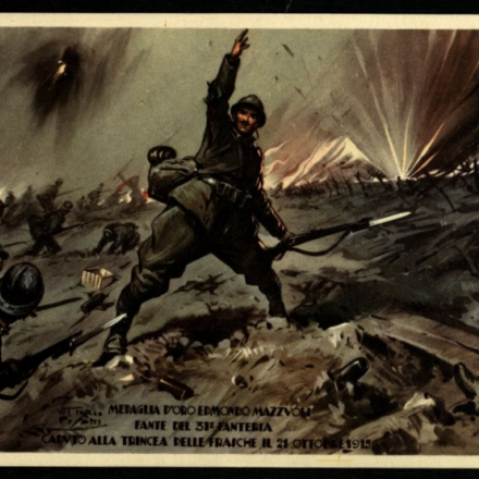 Medaglia d'oro Edmondo Mazzuoli fante del 31° Fanteria caduto alla trincea delle Frasche il 21 ottobre 1915