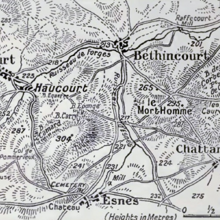 Mort Homme - Fonte: The Times Encyclopaedia of the Great War. Immagine di pubblico dominio