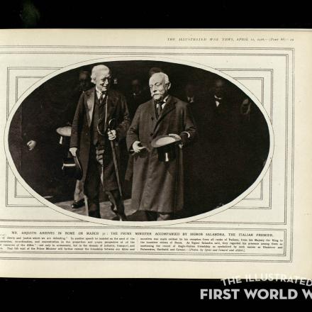 Lord Asquith a Roma con il Primo Ministro Salandra - The Illustrated War News 