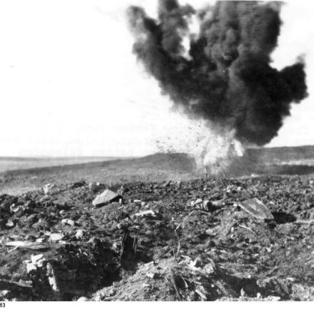 Una granata tedesca esplode a Verdun - Fonte Archivio Federale Tedesco
