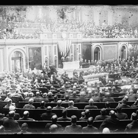 Presidente Wilson al Congresso su rapporti con Berlino - Fonte: Library of Congress