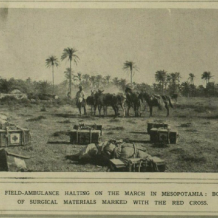 Materiale medico in Mesopotamia. Fonte: The Illustrated First World War