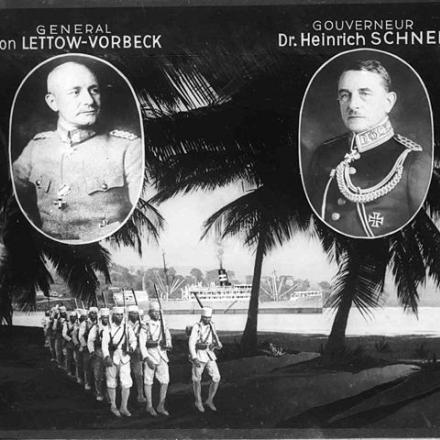 Il Generale Paul von Lettow-Vorbeck e il Governatore Heinrich  Schnee. Fonte: Biblioteca pubblica centrale di Francoforte sul Meno
