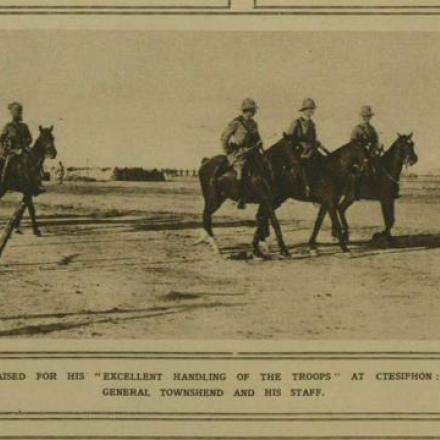 Il Generale Townshend e il suo staff. Fonte. The illustrated first world war