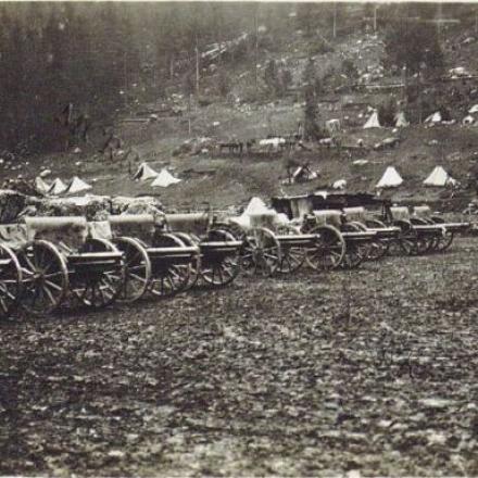 Batteria nei pressi di Asiago - Fonte: Museo Centrale del Risorgimento