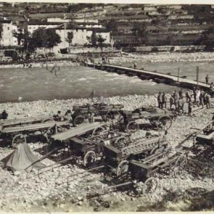 Costruzione ponte sul Brenta - Fonte: Museo Centrale del Risorgimento