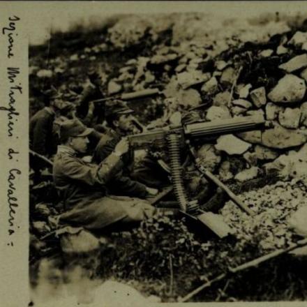 Sezione Mitraglieri di Cavalleria, Monfalcone, maggio 1916 - Fonte: Museo Centrale del Risorgimento