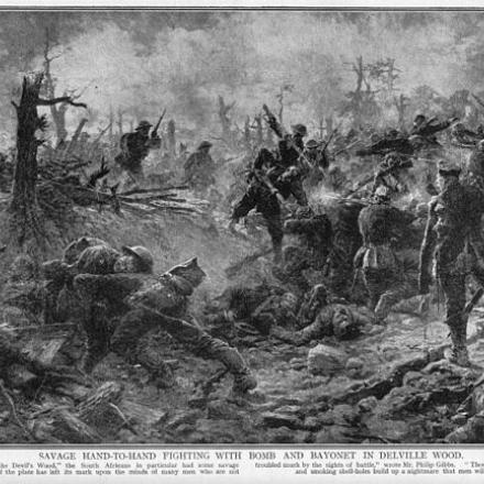 Combattimento nel bosco di Delville - Fonte: "La Grande Guerra" di Ed. H.W. Wilson