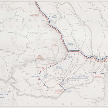 Mappa. Fase finale della campagna rumena  Mappa. Fase finale della campagna rumena