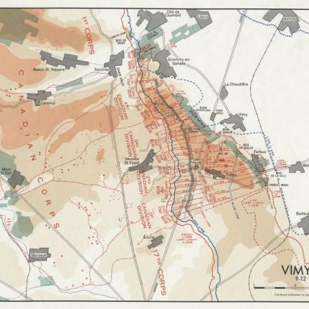 Le operazioni canadesi a Vimy Ridge.