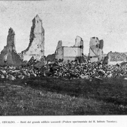 Udine Sant'Osvaldo Resti del grande edificio Luccardi dopo lo scoppio del 27 agosto 1917