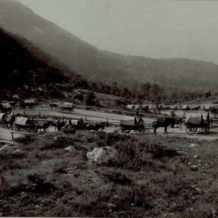 Strada da Aissovica a Britof sul San Gabriele, costruita dai prigionieri di guerra russi © Österreichische Nationalbibliothek
