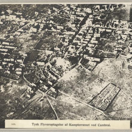 Registrazione di volo tedesca del campo di battaglia di Cambrai © National Library of Denmark CC BY-NC-ND object178398_en
