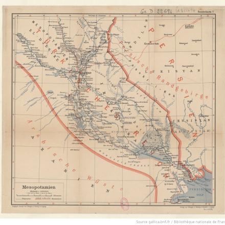 Mesopotamia: Geographical Institute of Velhagen & Klasing, 1915   © BNF  département Cartes et plans_ark_12148_btv1b53061848p