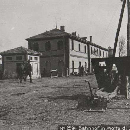 La stazione di Motta di Livenza il 24 febbraio 1918. © bildarchivaustria.at_Preview_15615393