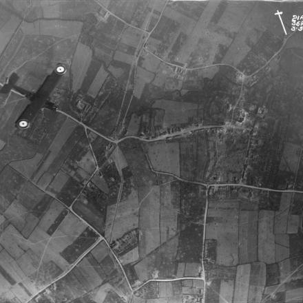Fronte occidentale, ripresa aerea, 3 maggio 1918 © IWM (BOX 391-95-21A-36A-1918)