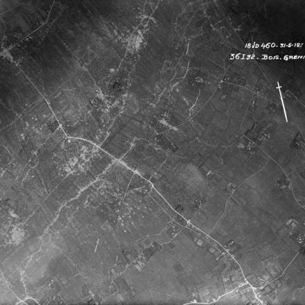 Ricognizione aerea del 31 Maggio 1918. Area di Bois-Grenier © IWM (BOX 285 460 18JD )