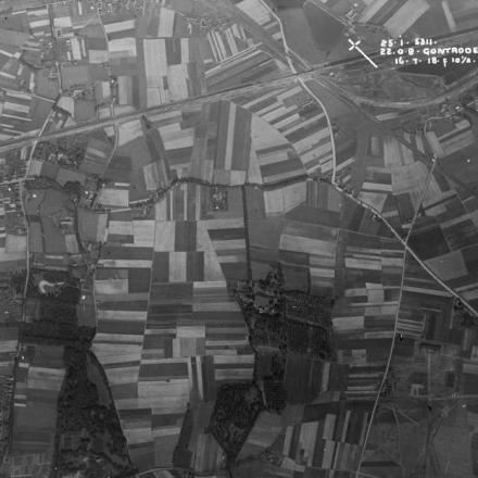 Ricognizione aerea . Area di Gontrode, a nord-ovest di Bruxelles