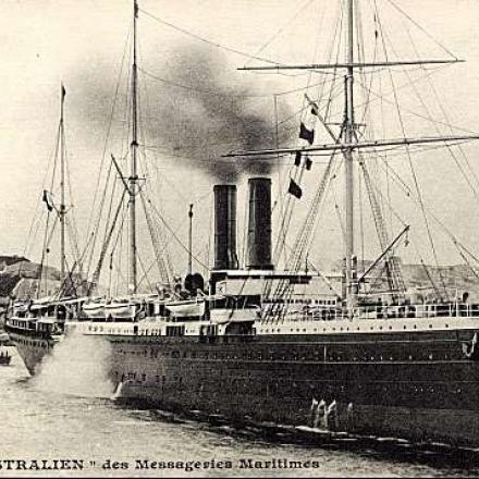 Il piroscafo francese SS Australien silurato nel Mediterraneo il 19 luglio 1918. wrecksite.eu 14867