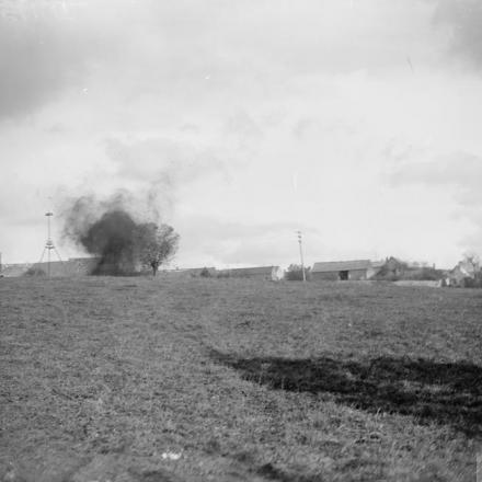 Battaglia di Cambrai. Premont viene bombardata subito dopo la sua cattura, l'8 ottobre 1918. © IWM (Q 7087)
