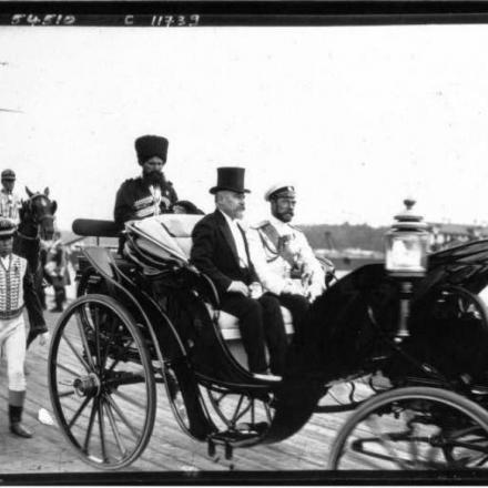  Poincaré con lo Zar Nicolas II, Russia 1914