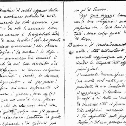 Un estratto dei diari di Pasquale Attilio Gagliani. Fonte: Gruppo L'Espresso e Archivio diaristico nazionale di Pieve Santo Stefano