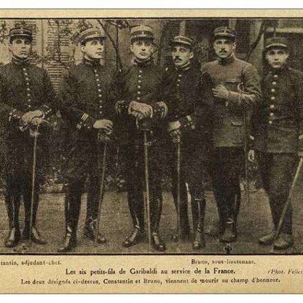 I fratelli Garibaldi impegnati nella 'legione garibaldina' nelle Argonne 