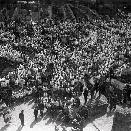 Funerali al Verano durante la traslazione delle salme di Ricciotti, Bruno e Costante Garibaldi nel 1927