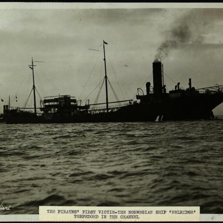 La nave norvegese "Belridge" prima nave silurata senza preavviso. © Alfieri Picture Service 1959.1_983744  - public domain