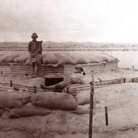 Una capanna del deserto nel sud-ovest dell'Africa. 