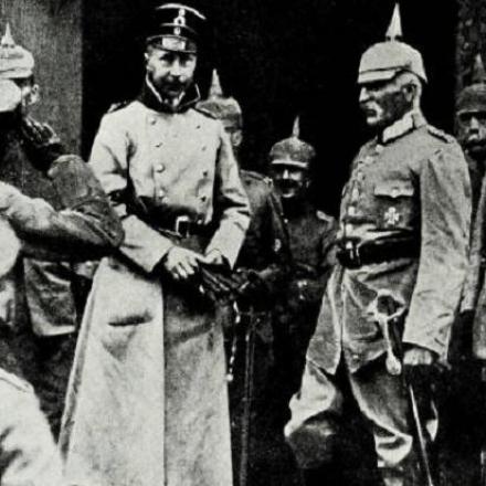 Il principe ereditario tedesco e le sue guardie del corpo