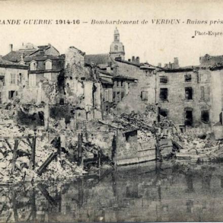 Bombardamento Verdun, cartolina postale Fonte: http://verdun2016.centenaire.org/ 