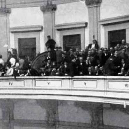 La tribuna della Camera dei Deputati nella seduta del 20 maggio 1915 