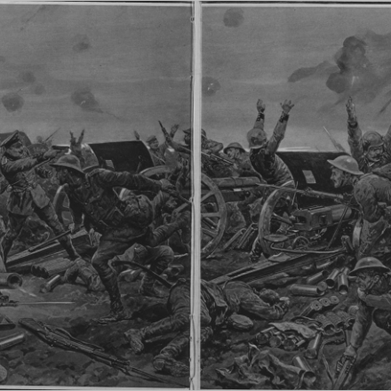 Un'illustrazione di uno dei più cruenti scontri avvenuti ad Arras nel 1915 apparsa sull'Illustrated London News del maggio 1917