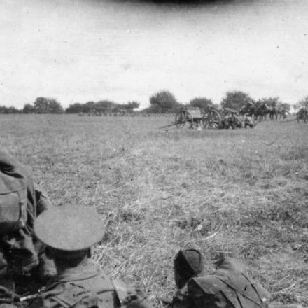  Artiglieria britannica in azione durante la battaglia della Marna