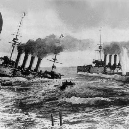 Una raffigurazione dell'azione del Capitano Weddigen