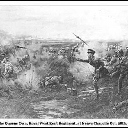 Esercito inglese in azione a Neuve-Chapelle