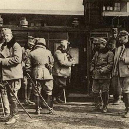 Le truppe della Legione polacca verso il fronte