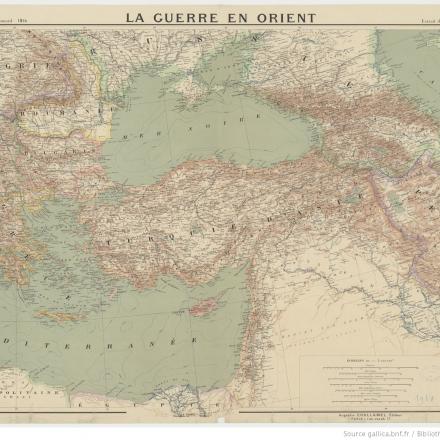 Mappa dei Balcani nel 1914 © B. N. F. département Cartes et plans btv1b53172844t