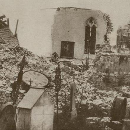 Le Miroir del 17 ottobre 1915, fotografie tedesche mostrano gli effetti dei bombardamenti francesi a Vimy durante la seconda battaglia della Champagne