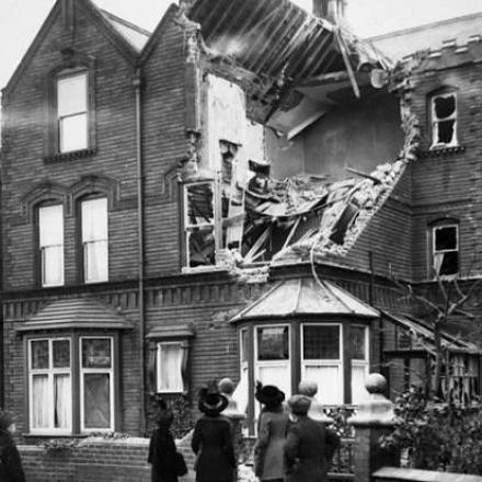 Lonsdale Road, Scarborough, colpita dal fuoco navale di incrociatori da battaglia tedeschi