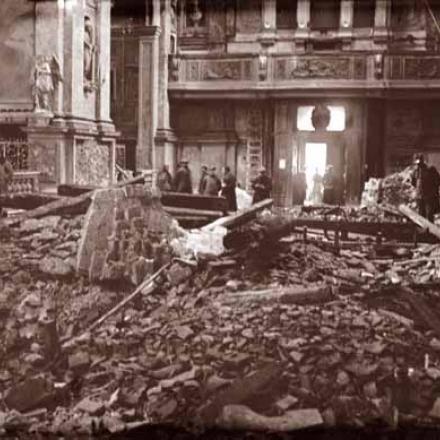 Venezia, Chiesa degli Scalzi dopo il bombardamento aereo