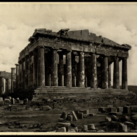 Vista del Partenone durante il viaggio di S. M. il re Vittorio Emanuele III in Grecia nel 1907. ©MCRR 