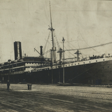 Il piroscafo "Ancona" nel porto di Belfast, 1915, Copyright MCRR