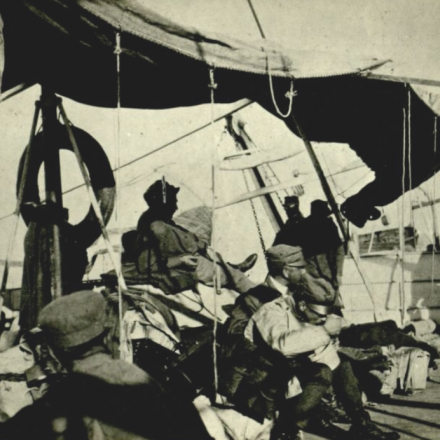 Le truppe italiane in viaggio per Salonicco, il rancio, ©MCRR